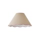 image 1 of ValueLights Florie Natural Large Taper Lamp Shade Scallop Pink Trim | Pink