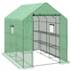 image 1 of Outsunny Walk-in Outdoor Green House with Door and Mesh Windows, Green