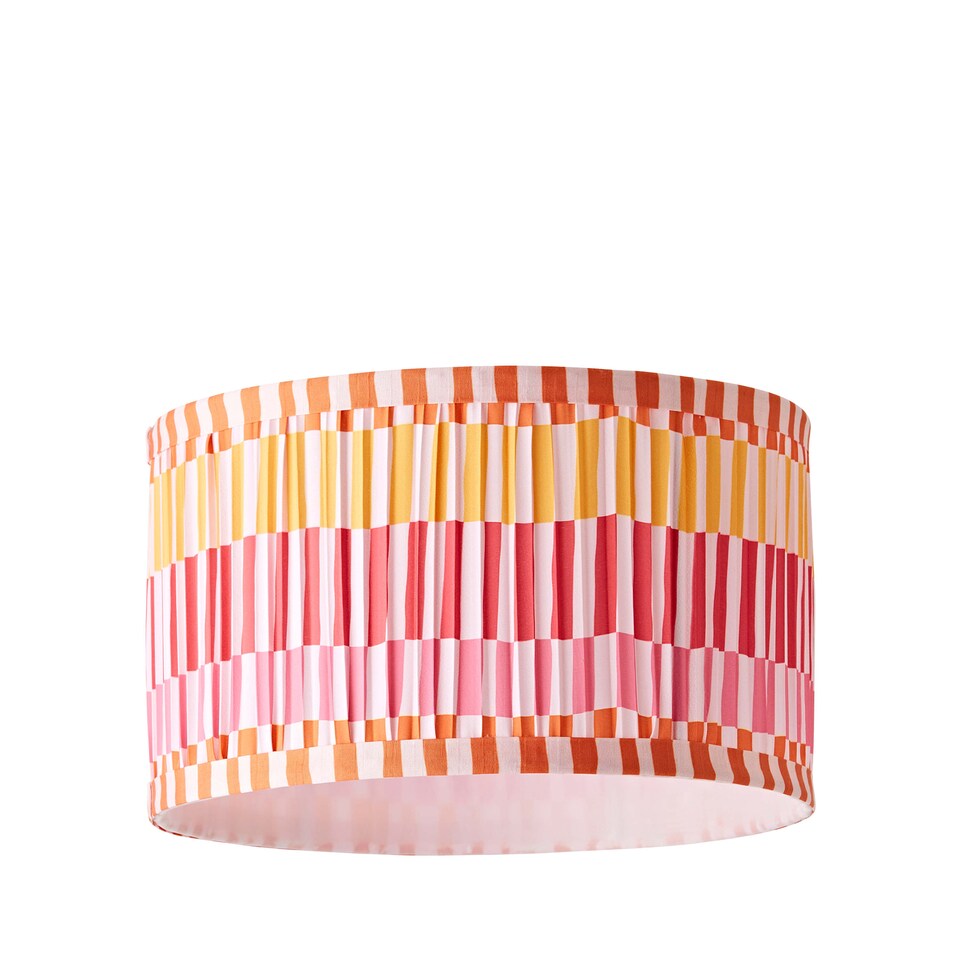 image 1 of ValueLights Rae Small Stripe Multicolour Pleated Shade