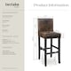 image 6 of Bar Stools with a padded backrest and faux leather cover | Brown | antique brown | 41 x 40 x 107 cm | 2