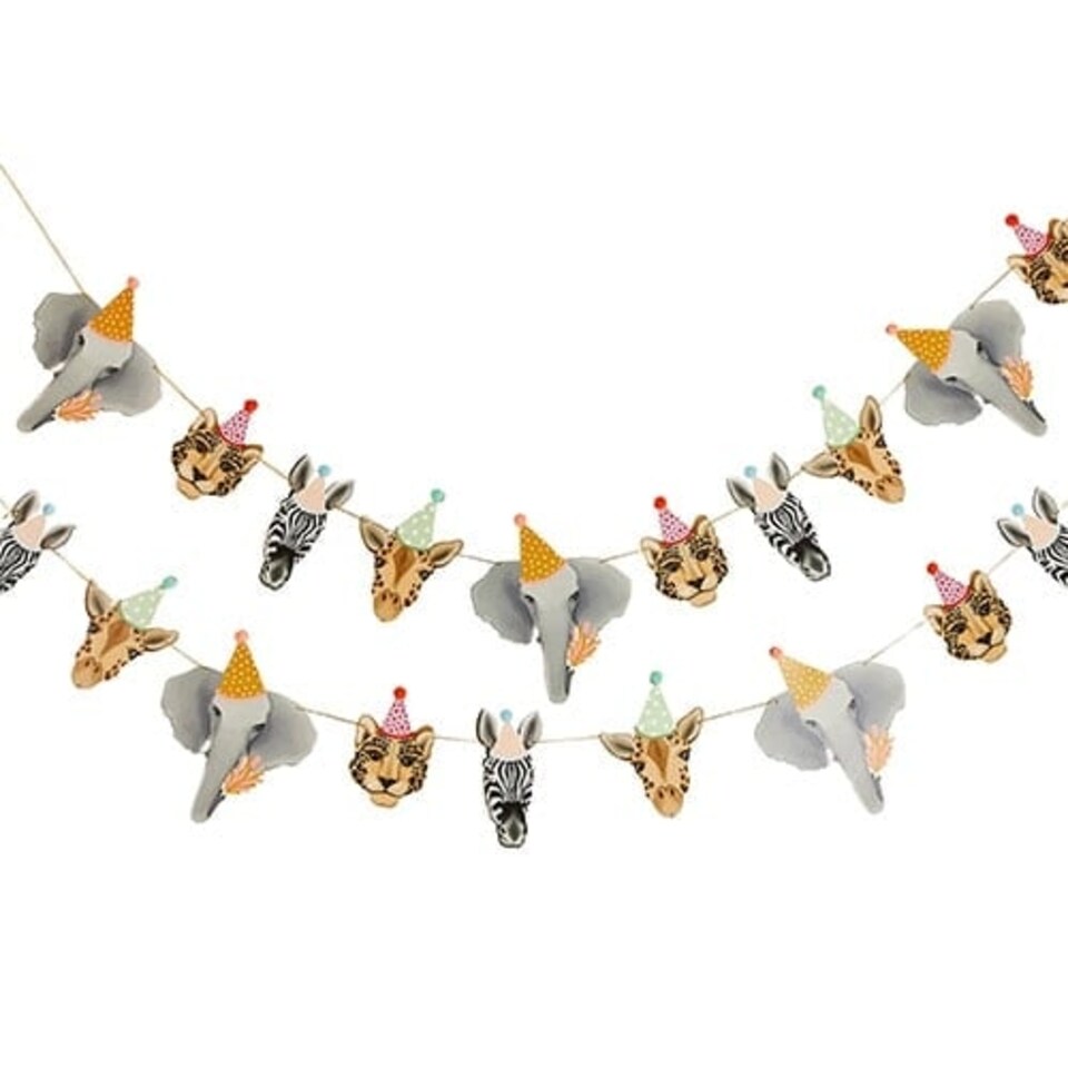 image 1 of Animal Party Paper Garland Hanging Decoration 2m