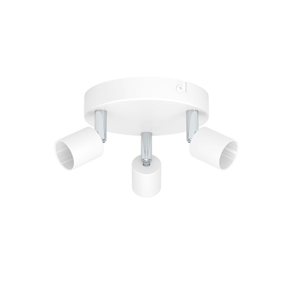 image 1 of EGLO Basic Stecci-E White Plastic Eco-Friendly 3-Light Spotlight