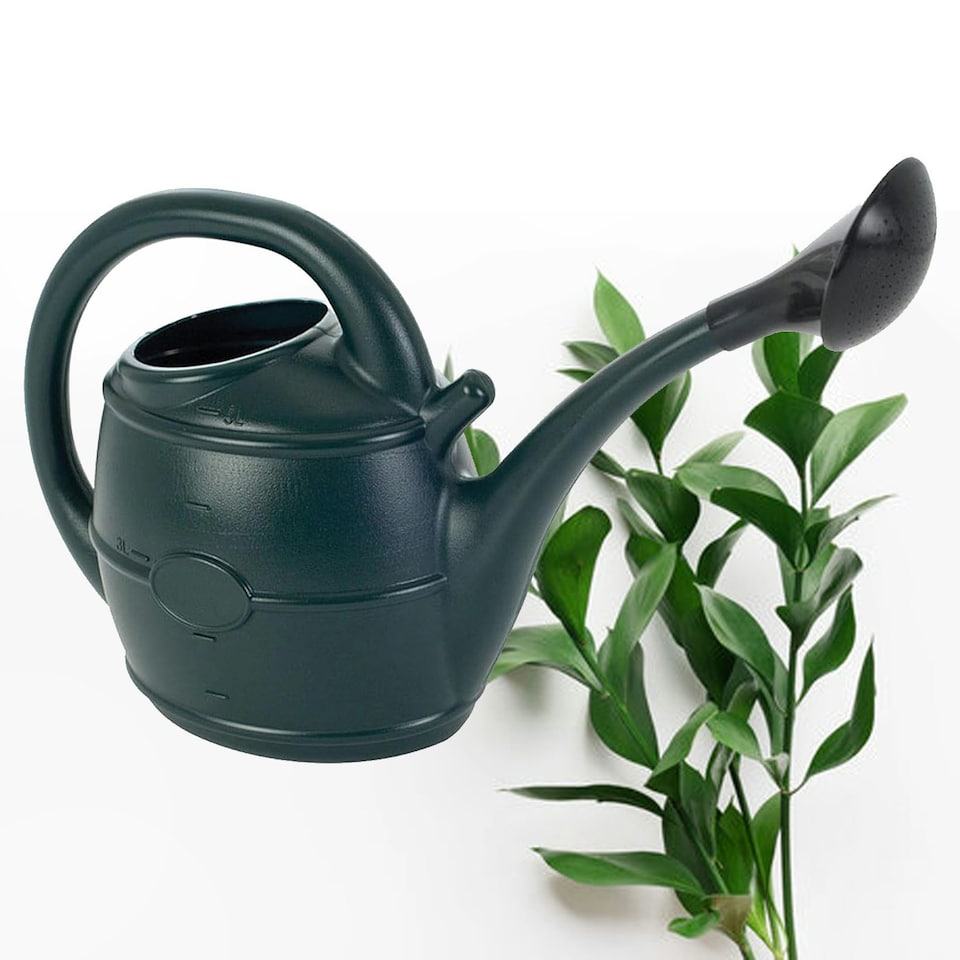 image 1 of 1 x Green 10L Watering Can With Sprinkler Rose Head For Outdoor Indoor & Garden Use