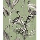 image 2 of World of Wallpaper Azzurra Leaf Wallpaper - Sage Green/Grey - 10m x 0.5m Green