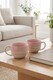 image 3 of Set of 2 720ml Pink Reactive Glaze Ceramic Mugs