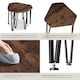 image 4 of Coffee Table Torquay - 3 nesting tables, industrial style | Brown | Industrial wood dark, rustic | 58,70 x 52 x 45,50 cm | 1
