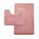 image 4 of VELVETIO Faux Fur Bath Mat Set Shaggy Super Soft Plush Anti Slip PVC Back White
