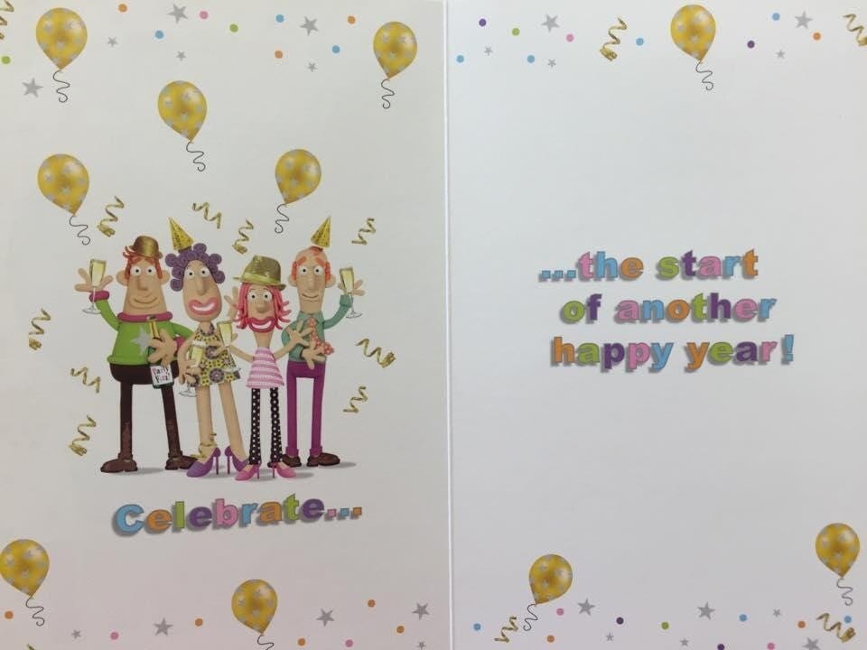 image 1 of Happy New Year, Christmas Greetings Card By Wishing Well
