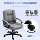 image 5 of HOMCOM Swivel Executive Office Chair Mid Back Chair w/ Arm, Grey
