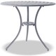 image 6 of Centurion Supports OSHOWA Luxurious Garden and Patio Table and 4 Large Chairs with Armrests Cast Aluminium Bistro Set - Grey with Green Cushions