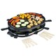 image 1 of Cooks Professional Electric Raclette Grill with Metal Plate Fondue Pans & Spatulas for Group Dining