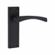image 4 of Golden Grace 5 Pairs Victorian Scroll Astrid Door Handles Latch in Matt Black Finish - 150mm x 40mm Backplate Black