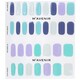 image 3 of Nail Sticker (blue) - # Mint Berry Me Nail - 32pcs Blue