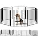 image 1 of PawHut 80cm 8 Panels Heavy-Duty Dog Playpen for Small, Medium Dogs
