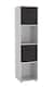 image 1 of 4 -Cube Tall Shelving Unit With Non Woven Inserts | White | White & Black | 1