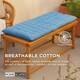 image 5 of Homescapes Garden Bench Cushion Luxury 2 Seater 100% Cotton Indoor Outdoor Seat Pad Blue | 108 x 42 cm