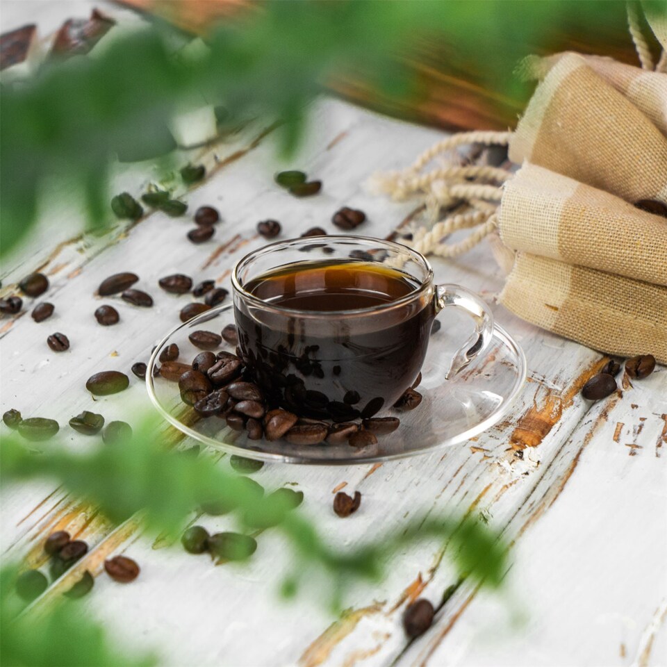 image 1 of Argon Tableware Glass Espresso Cup & Saucer Set - 60ml