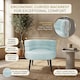 image 5 of Alivio Sherpa Teddy Fleece Accent Chair for Living Room, Bedroom & Office (Sky Blue)