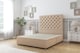 image 1 of Sloomy Mayfair Pebble Plush Divan Bed Base 2 Drawers Same Side With 54 Inch Floor Standing Headboard | Brown | Pebble | Small Single | 1