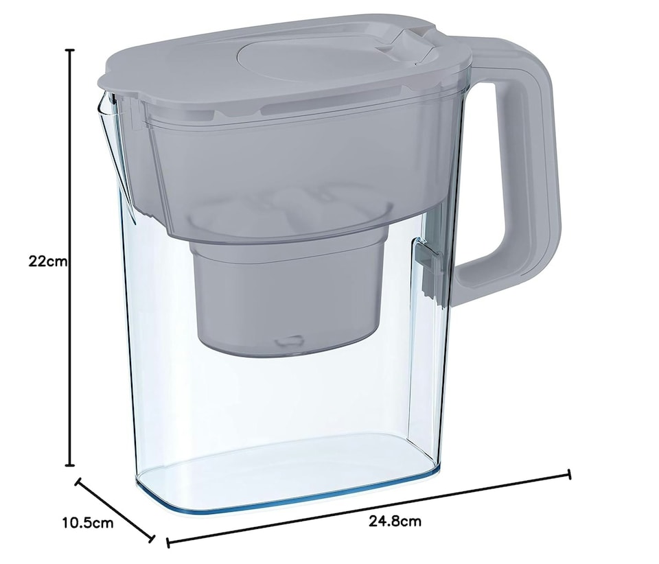 image 1 of AQUAPHOR 2.4 Litre Compact Water Filter Jug in Grey with Maxfor+ filter