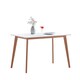 image 1 of Furniturebox Sofia Rectangular Dining Table - White Top and Wood Legs