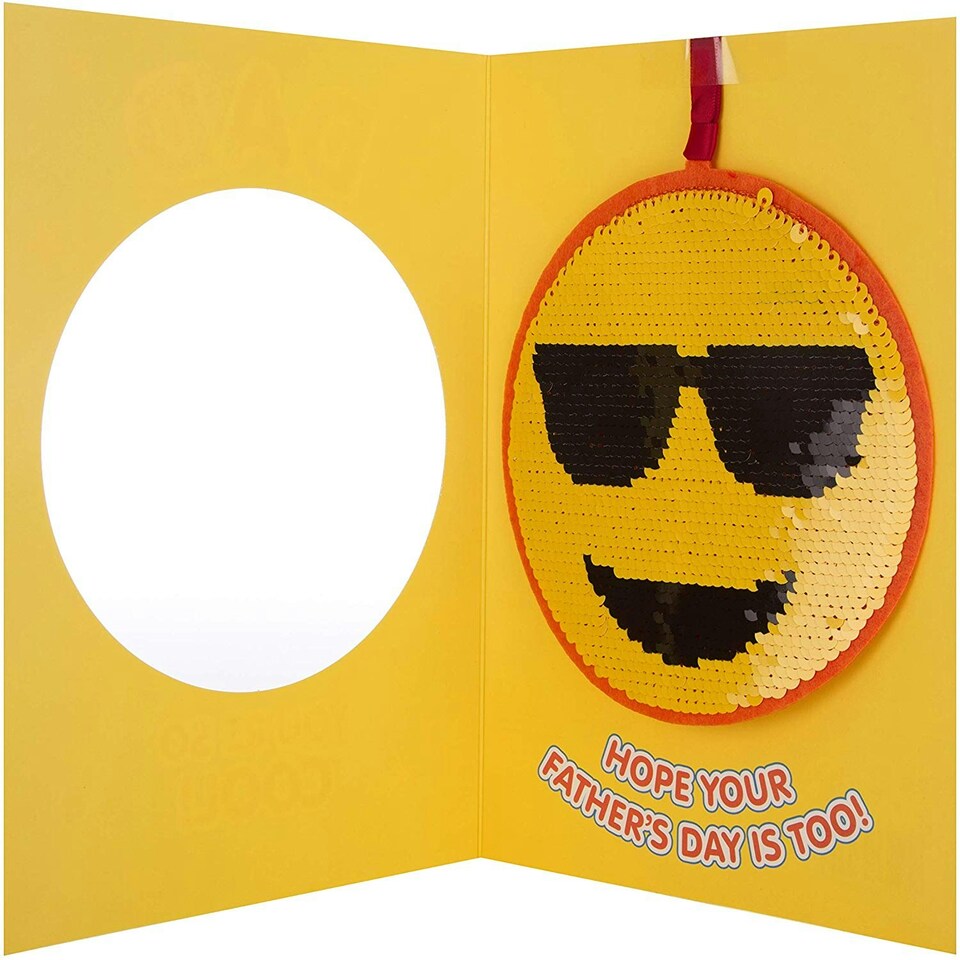 image 1 of Dad Father's Day Card 'Reversible Sequin Keepsake'