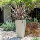 image 2 of Primrose Stone Effect Resin Indoor Outdoor Flared Planter Trough in White 76cm