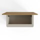 image 5 of Faire Ottoman Blanket Box in Dove Grey with Oak Top Grey