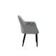 image 3 of Set Of 6 Anika Modern Velvet Dining Chair Padded Seat Metal Legs (Grey)