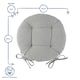 image 3 of Harbour Housewares Round Garden Chair Seat Cushions - Grey - Pack of 4 | Grey | Grey