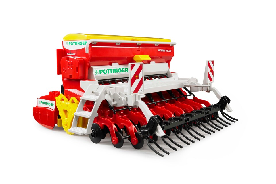 image 1 of Bruder Pottinger Vitasem 302 ADD harrow-mounted seed drill Detailed Vehicle & Playset Model