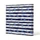 image 1 of Blue Anchors on Navy Striped Background (Canvas Print) 101 x 101 x 4cm