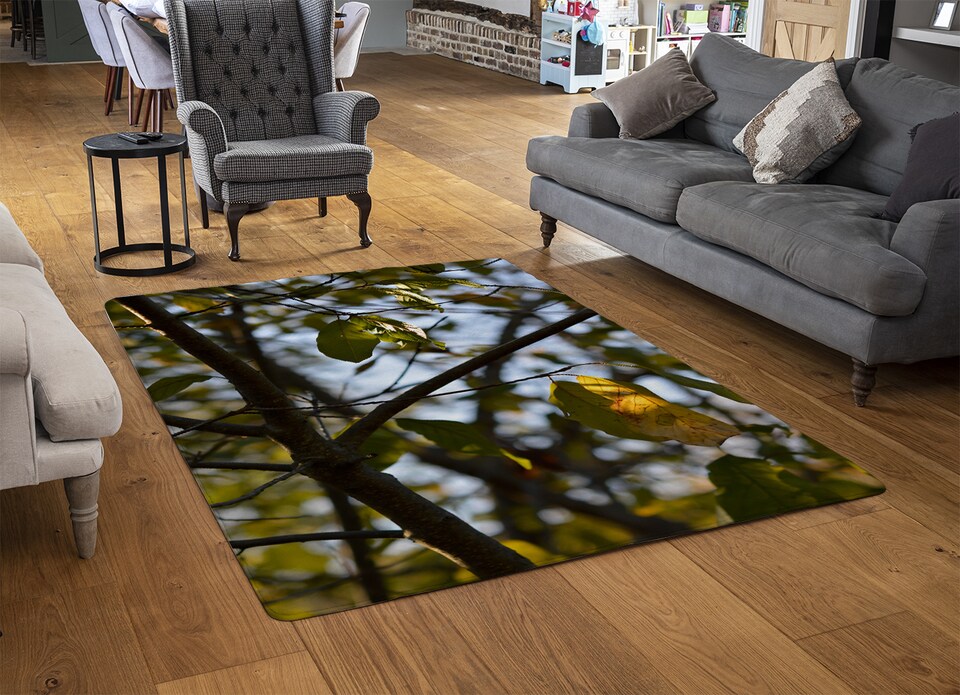 image 1 of Leaves And Branches Designer Rug | Multi