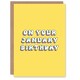 image 1 of Born January Bright Retro Yellow Woman Her Birthday Card
