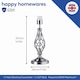 image 4 of Traditional Brushed Satin Nickel Table Lamp Base with Twist Metal Stem Design | Silver | Satin Nickel | 1