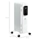 image 7 of HOMCOM 1500W Oil Filled Radiator Heater w/ 3 Heat Settings Remote Control White