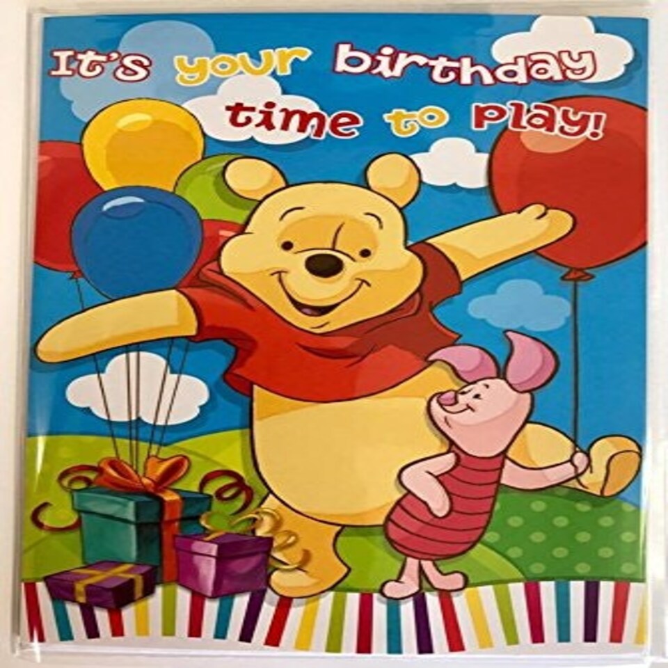 image 1 of Winnie the pooh It's Your Birthday Time To Play Open Anyone New Greeting Card