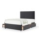 image 1 of Super Ortho Orthopaedic Graphite Plush Velvet 4 Drawer Divan Set And Valencia Headboard Double