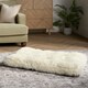 image 2 of OHS Soft Cosy Warm Fluffy Pet Dog Cat Large Cushioned Plump Plush Mat, 80x60cm Cream | L