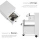 image 3 of Filing Cabinet - 2 rolling,  lockable drawers, fits A4 documents White