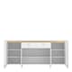 image 2 of Lazio Sideboard 4 Door 2 Drawer in Alpine White/White Gloss