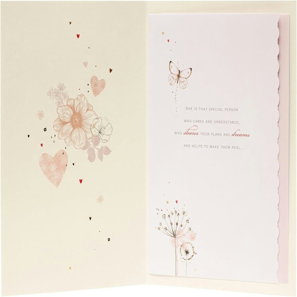 image 1 of Sentimental Message Inside Wedding Day Wife Anniversary Card