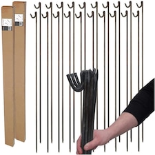 True Products Heavy Duty Steel Temporary Fencing Pins 10mm x 1250mm Pack of 20 | Grey | Grey | 20