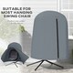 image 3 of Outsunny Hanging Egg Chair Cover Garden Swing Chair Cover Waterproof, Black Grey