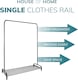 image 6 of House of Home Clothes Rail Garment Rack Shoe Storage Shelf Adjustable Feet Easy Assembly White | White