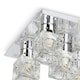 image 3 of ValueLights Ritz Ice Cube Polished Silver Semi-Flush Light & Bulb | Chrome
