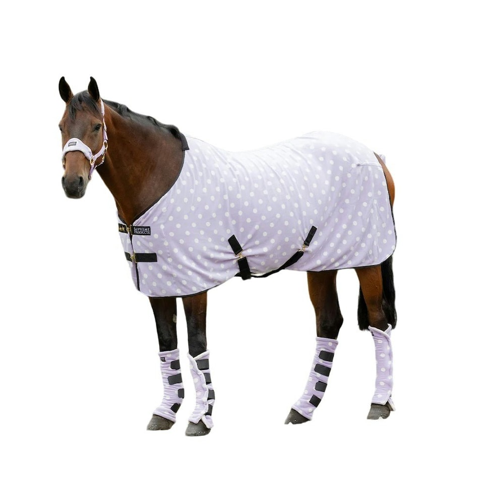 image 1 of Supreme Products Dotted Horse Fleece Rug - Lavish Lilac - 4´ 6"