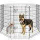 image 1 of Yaheetech 8-Panel Metal Pet Playpen, 61 × 107 cm Black