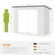 image 5 of Outsunny 8 x 4FT Garden Shed, Galvanised Metal Shed, Easy to Assemble, Outdoor Tool Storage Shed with Pent Roof, Lockable Door and 2 Vents, Green