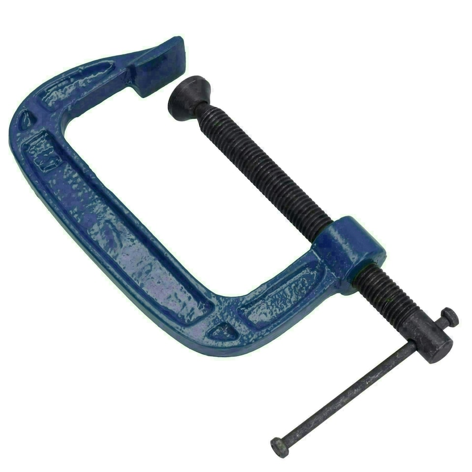 image 1 of 4 Inch (100mm) Cast Iron Screw G Clamp Fastener Holder Support vice Clamping 6pc